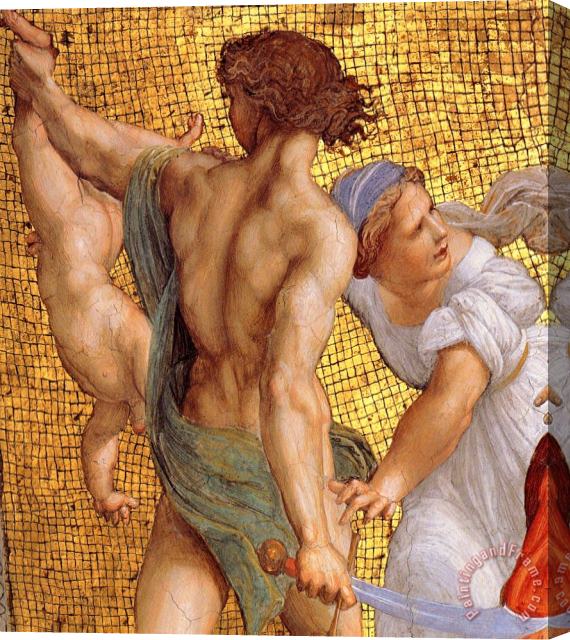 Raphael The Stanza Della Segnatura Ceiling The Judgment of Solomon [detail 1] Stretched Canvas Print / Canvas Art